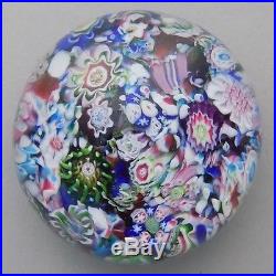 Antique Clichy Paperweight Scrambled with Rose Cane