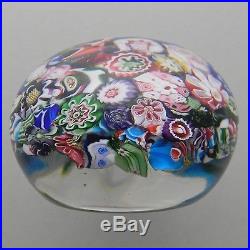 Antique Clichy Scrambled Paperweight with Rare Roses