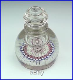 Antique English Glass Millifiori Cane Paperweight Scent Bottle Beautiful