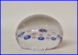 Antique French Baccarat Millefiori Flower Art Glass Paperweight
