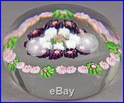 Antique French Clichy Rose Garland Paperweight 1845-55