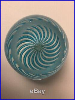 Antique French (Clockwise Spin) CLICHY SWIRL Glass Paperweight 2 1/8 Diameter