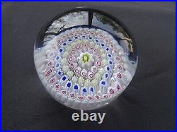 Antique Old English Glass Concentric Millefiori High Dome Paperweight