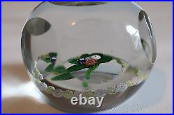 Antique St. Louis 2 3/4 Faceted Posy Paperweight Torsade With Arrow Canes
