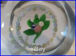 Antique St. Louis Faceted Posy Paperweight Surrounded By Torsade With Arrow