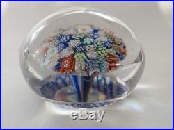 Antique St. Louis French Made Millefiori Mushroom Paperweight c. 1850
