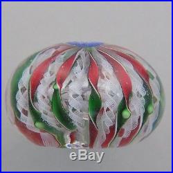 Antique St Louis Paperweight Red & Green Crown