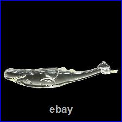 Art Glass Crystal Clear Whale DCB 2000 Figurine Sculpture 10t 2t