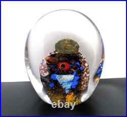 Art Glass Paperweight Berry Davis Signed Sealife Coral Reef