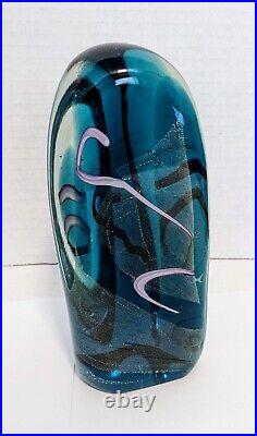 Art Glass Paperweight Dichroic Sculpture Color Variations 1990 Malcom Clark HALO