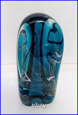 Art Glass Paperweight Dichroic Sculpture Color Variations 1990 Malcom Clark HALO