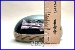 Art Glass Paperweight Unsigned Sulphide CRUCIFIX Cain Twist Val St Lambert