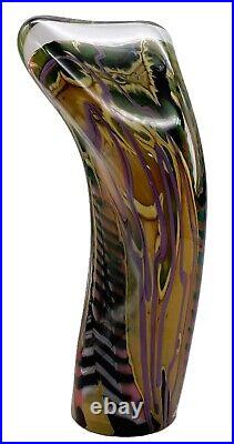 Art Glass Sally Rogers Free Form Sculpture Signed Dated Paperweight