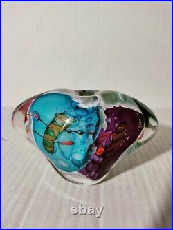 Art Glass Signed By James R. Wilbat 03 Large Paperweight Sculpture With