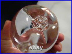 Authentic Steuben Glass Classic Temptation Crystal Apple Paperweight. NO CHIPS
