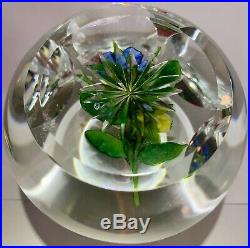BEAUTIFUL DELMO TARSITANO Flower Art Glass Paperweight