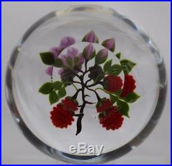 BEAUTIFUL Super Magnum VICTOR TRABUCCO Berries & FLOWERS Art Glass PAPERWEIGHT