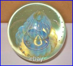 BLISSFUL Huge EICKHOLT Glass PAPERWEIGHT Iridescent VASELINE MOON JELLY 6 POUNDS