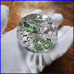 Baccarat Art Glass Paperweight Garland Hearts Facet Cut