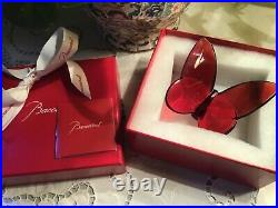 Baccarat Crystal Butterfly Papillon Ruby