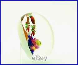 Baccarat Kyoto Lotus Flowers Art Glass Unique Limited Ed Paperweight, 2.3H x 4W