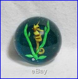 Baccarat Sea Horse Paperweight 1975 Limited Edition #117 of 260