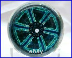 Beautiful 1980 Ltd Ed. Perthshire Paperweight PP41 Teal Blue FREE SHIPPING