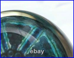 Beautiful 1980 Ltd Ed. Perthshire Paperweight PP41 Teal Blue FREE SHIPPING