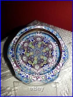 Beautiful 1990 Facetted Glass Millefiori Perthshire Paperweight Limited Edition