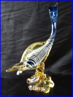 Beautiful Italian Art Glass Large Tropical Fish Statue Paperweight Gift Present