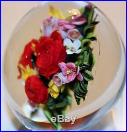 Beautiful MAGNUM Melissa AYOTTE BOUQUET OF FLOWERS Paperweight
