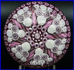 Beautiful Magnum JIM BROWN Spoked Millefiori Stave Basket Art Glass PAPERWEIGHT