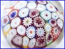 Beautiful Murano Large 3 Millefiori Fratelli Toso Paperweight withlabel FREE SHIP