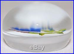 Beautiful STANKARD Early FORGET Me NOT Blooming Flowers ART Glass PAPERWEIGHT