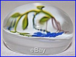 Beautiful STANKARD Early FORGET Me NOT Blooming Flowers ART Glass PAPERWEIGHT
