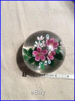 Bobby Banford Large Lampwork Flowers Magnum Paperweight