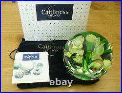 Boxed Ltd Ed Caithness Whitefriars Hellebore Paperweight(76/100) A Scott 3