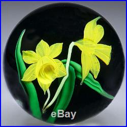 Bruce Sillars Orient & Flume Daffodil Studio Art Glass Paperweight