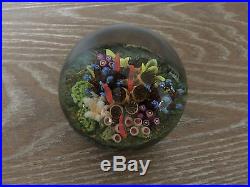 C. RICHARDSON FISHES OVER CORAL GLASS PAPERWEIGHT