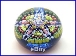 COLLECTABLE PERTHSHIRE MILLEFIORI PP30 STAR PATTERN PAPERWEIGHT, SIGNED P 1977