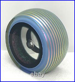 CORREIA Paperweight 1985 Limited Edition 108/200 Signed Iridescent Stripes 3