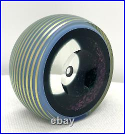 CORREIA Paperweight 1985 Limited Edition 108/200 Signed Iridescent Stripes 3