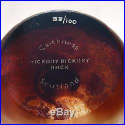 Caithness Glass LE Hickory Dickory Dock paperweight +cert + box/ presse papiers