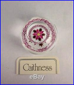 Caithness Paperweight Winter Flower Excellent Lamp Work 375/500 Very Rare
