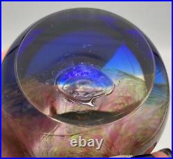 Caithness Scotland Alpha First Life Blue Art Glass Paperweight Terris 129/750