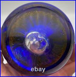 Caithness Scotland Alpha First Life Blue Art Glass Paperweight Terris 129/750