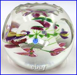 Caithness Scotland Art Glass Orchid Spray Paperweight Limited Edition 50