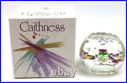 Caithness Scotland Art Glass Orchid Spray Paperweight Limited Edition 50