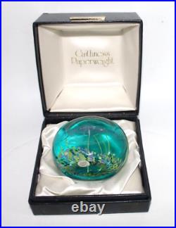 Caithness Scotland Art Glass Teal Green Fairy Tales Paperweight Ltd Edition 500