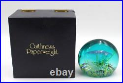 Caithness Scotland Art Glass Teal Green Fairy Tales Paperweight Ltd Edition 500